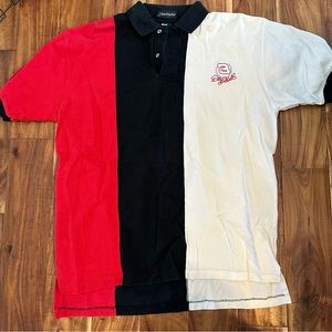 Vintage Dale Earnhardt Embroidered Color Block Red Black White Polo Size XL